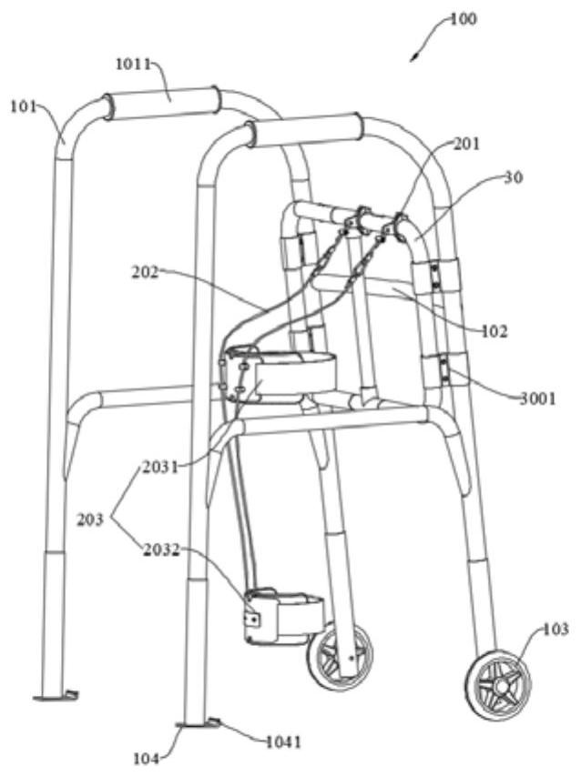 Leg rehabilitation walking aid