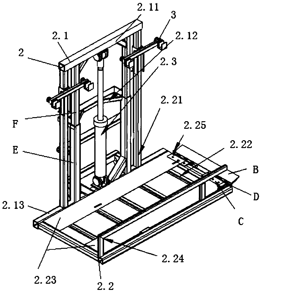 Garbage can transfer trolley for narrow road