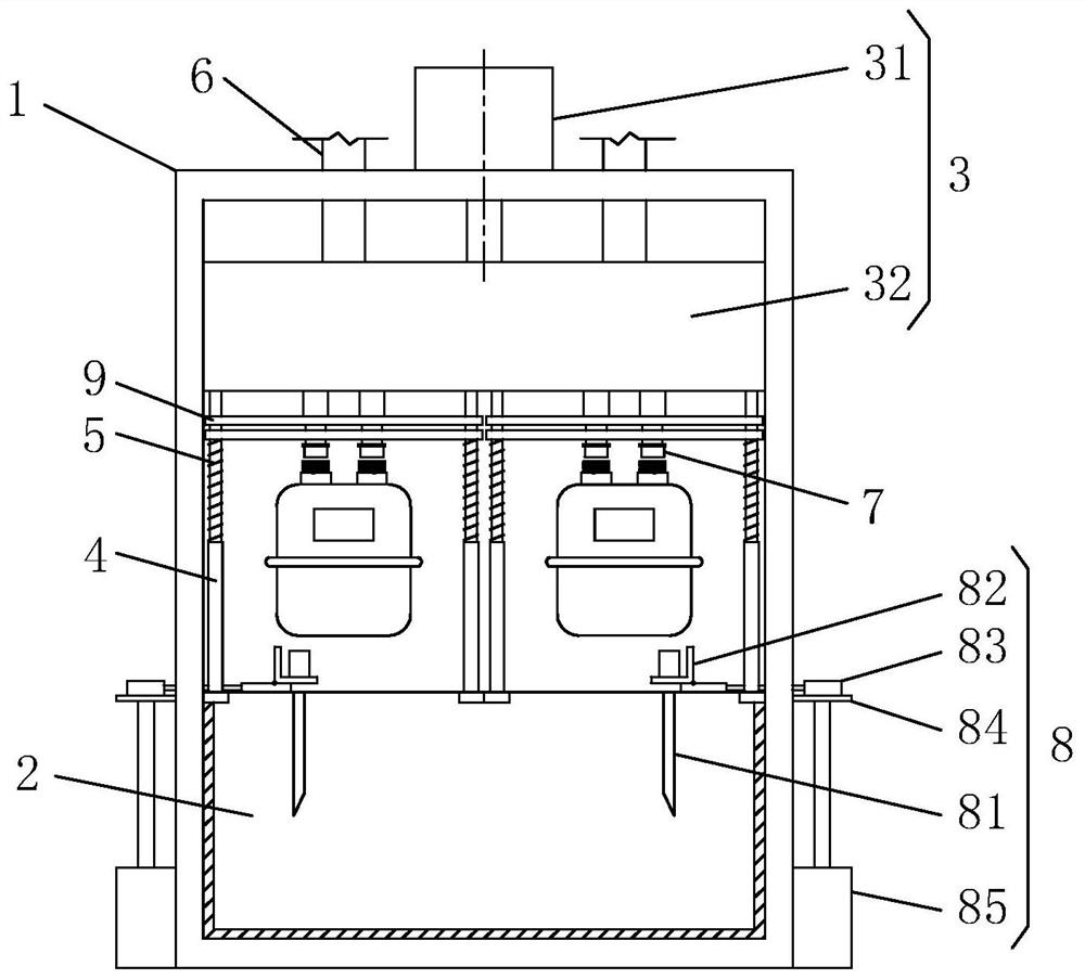 Water tightness detection device for diaphragm gas meter