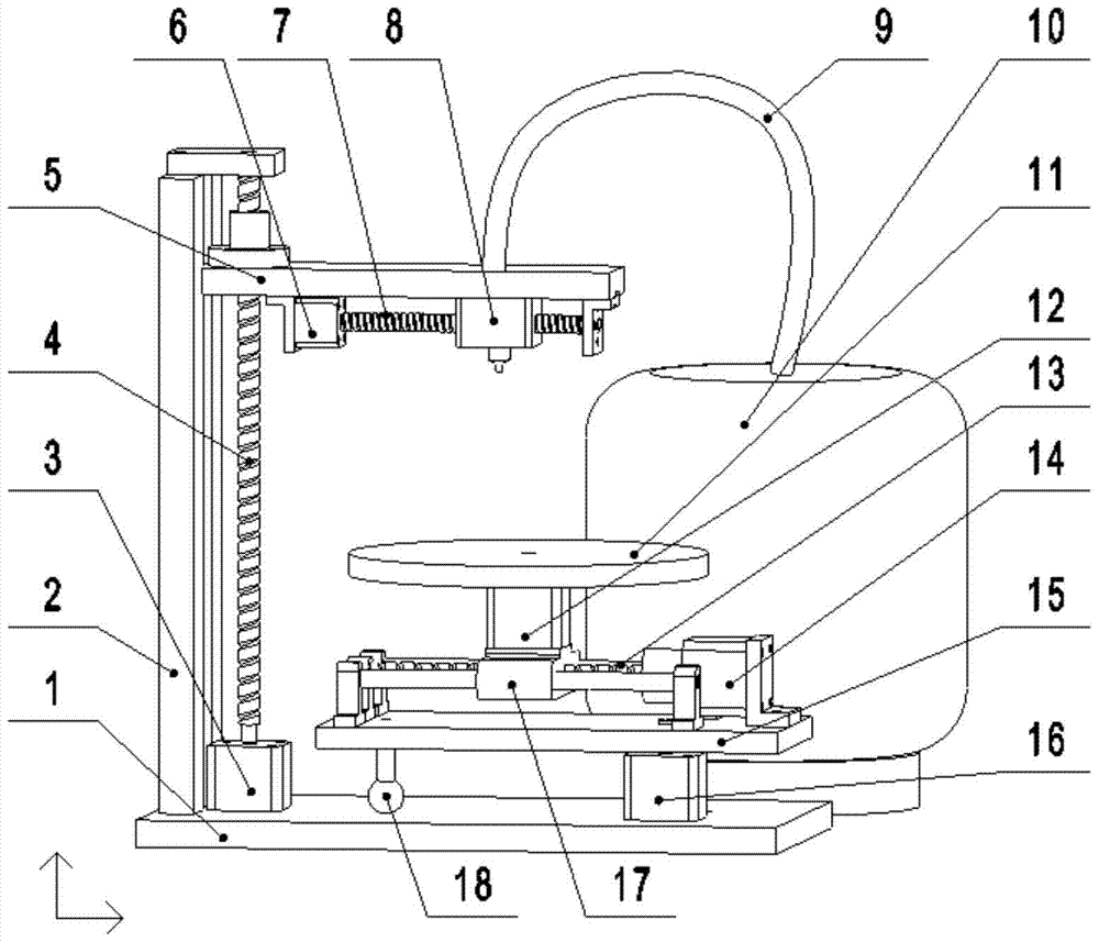 A kind of die casting polar coordinate 3D printing equipment and method