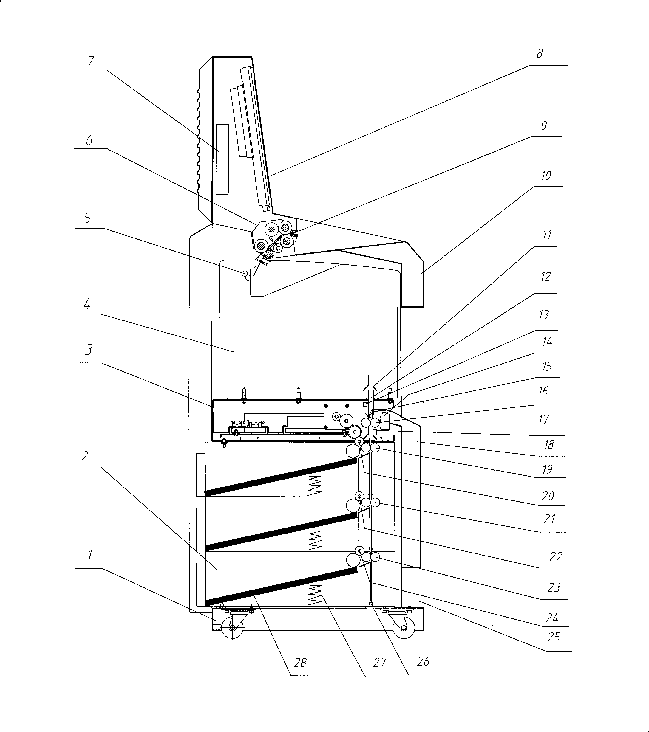 Self-help printing stamping terminal