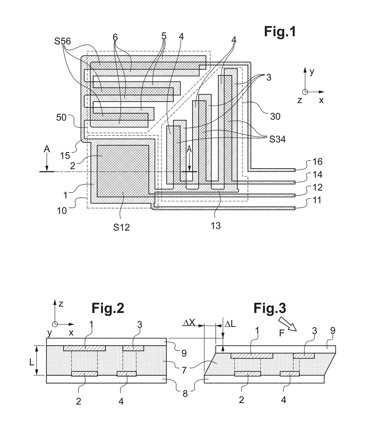 System comprising a cellular network of capacitive pressure and shear-stress sensors and manufacturing process