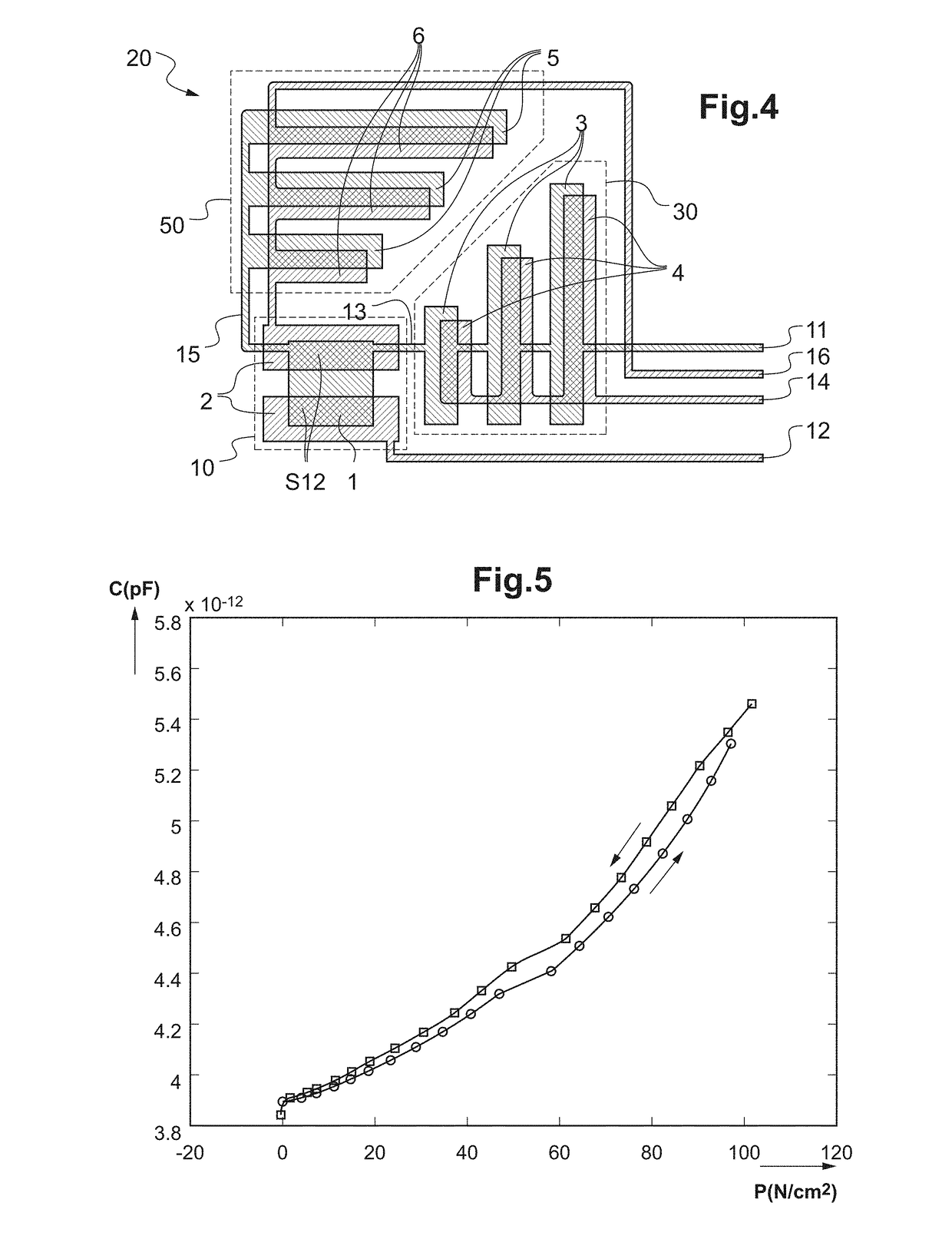 System comprising a cellular network of capacitive pressure and shear-stress sensors and manufacturing process