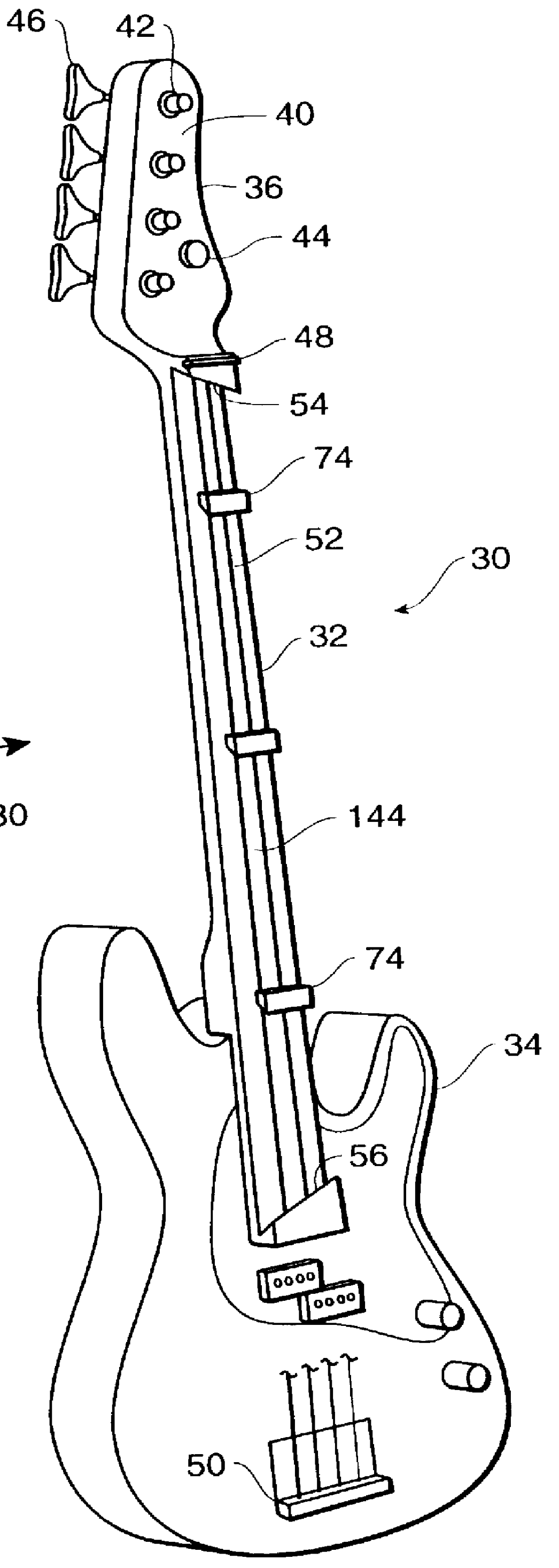 Stringed musical instrument with removable fingerboard