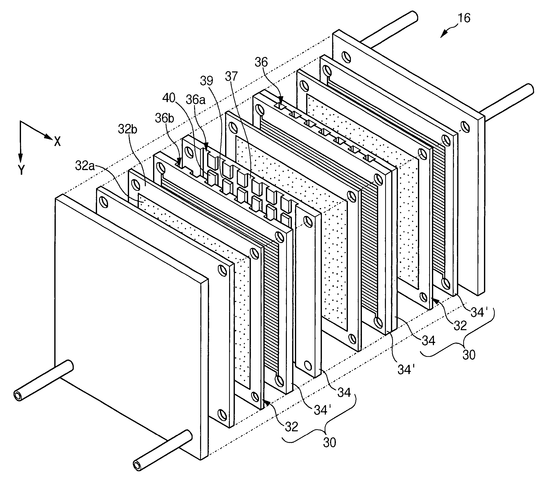 Fuel cell stack having improved cooling structure