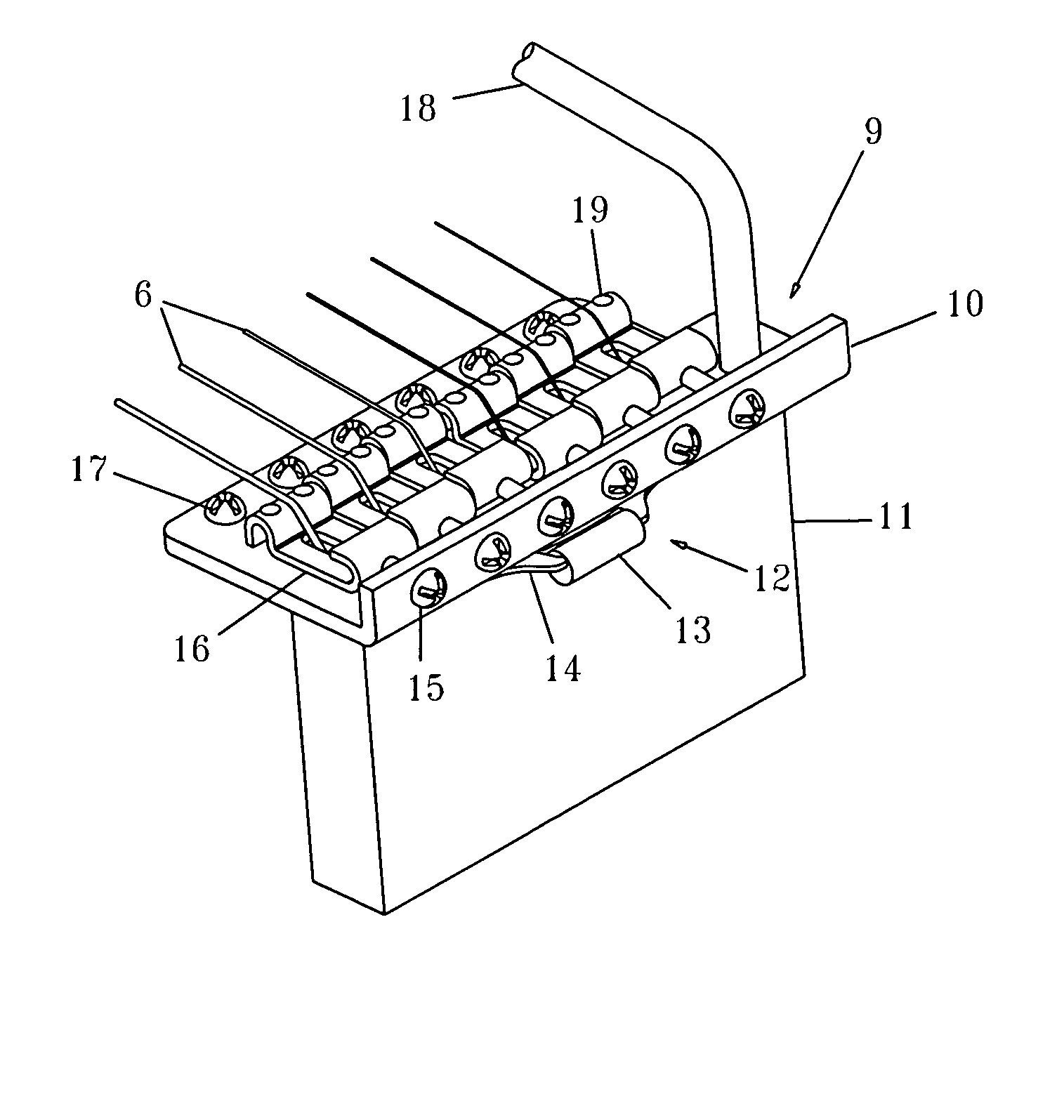 Stabilizer for tremolo bridge