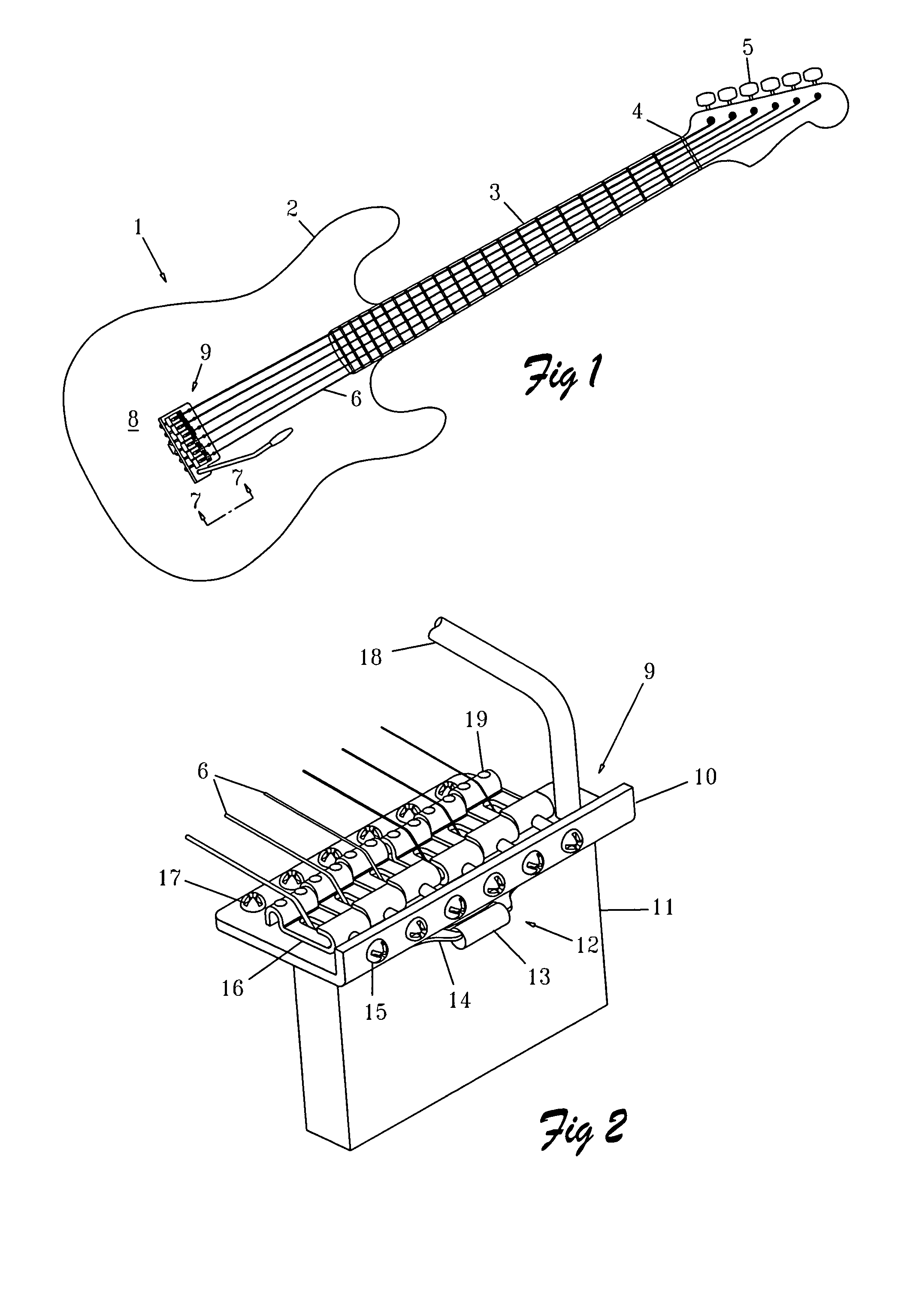 Stabilizer for tremolo bridge