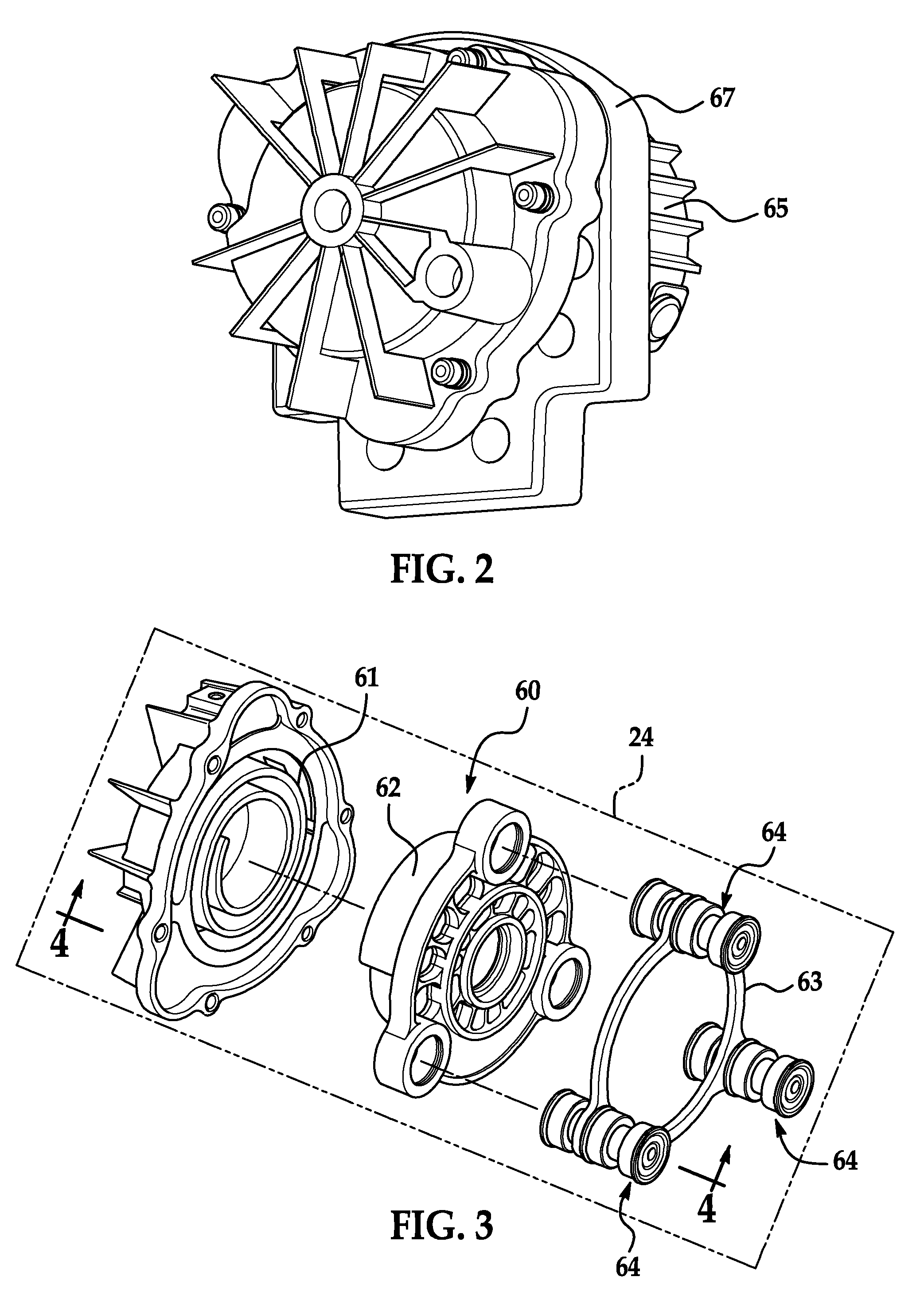 Damping apparatus for scroll compressors for oxygen-generating systems