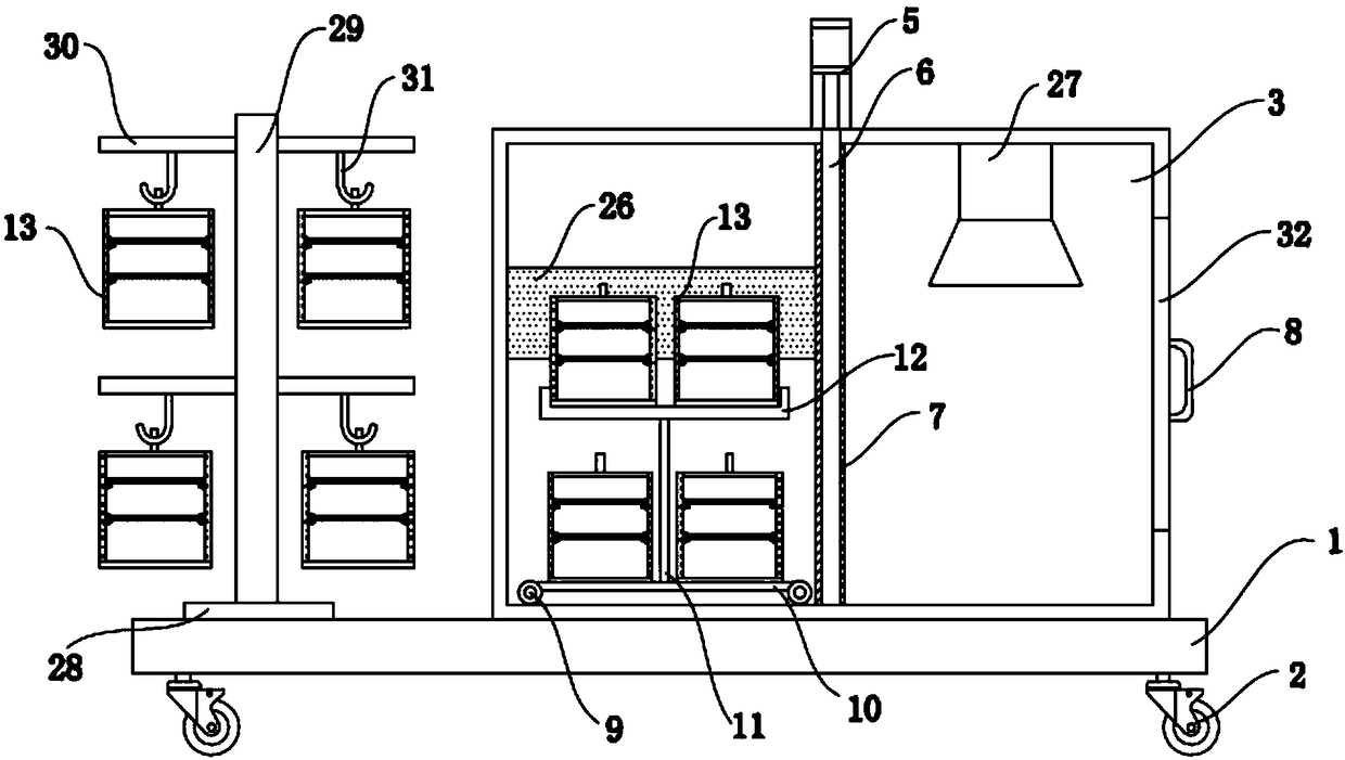 Rubber sealing ring processing cooling device