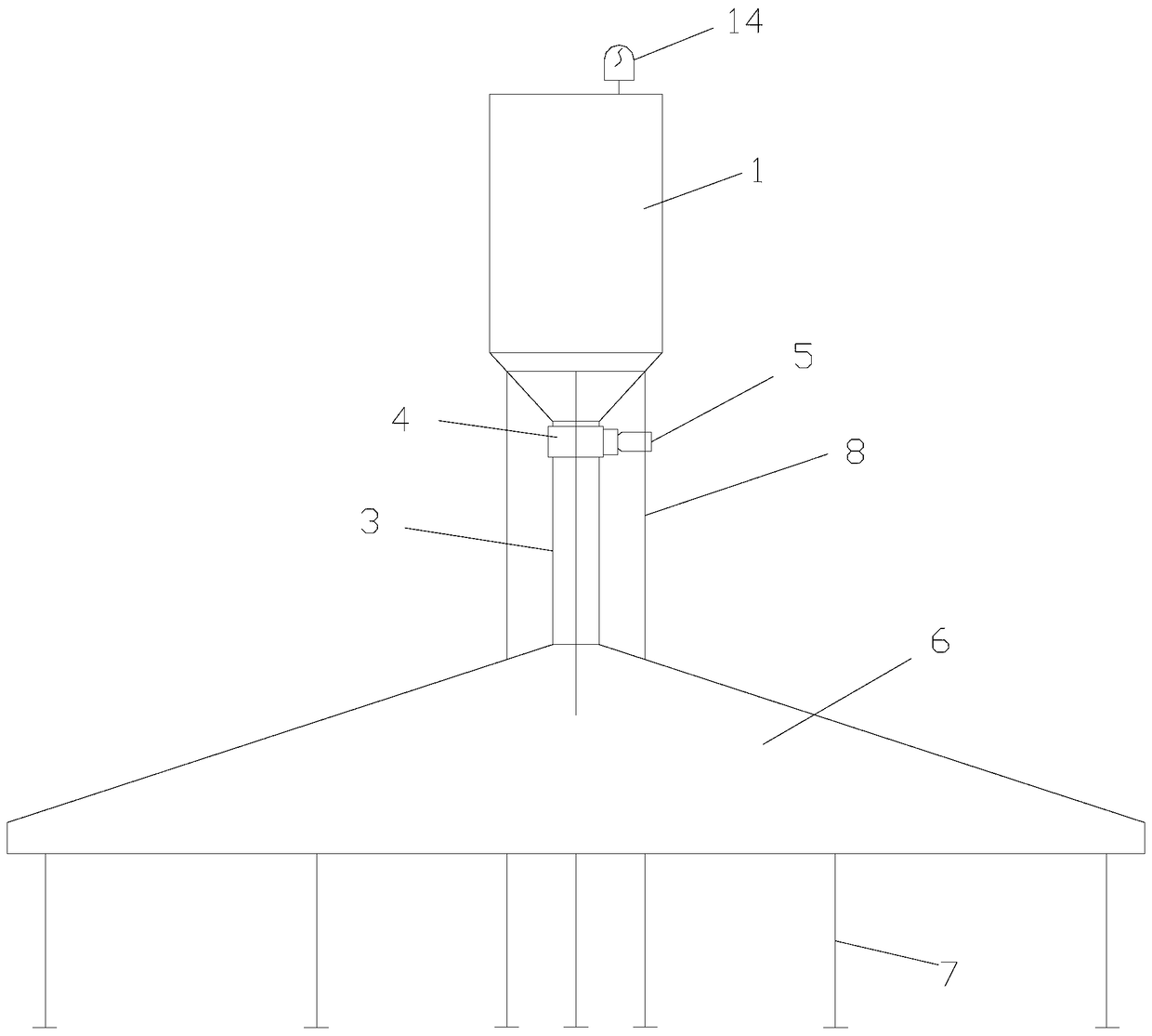 Automatic feeding device for free-range chickens