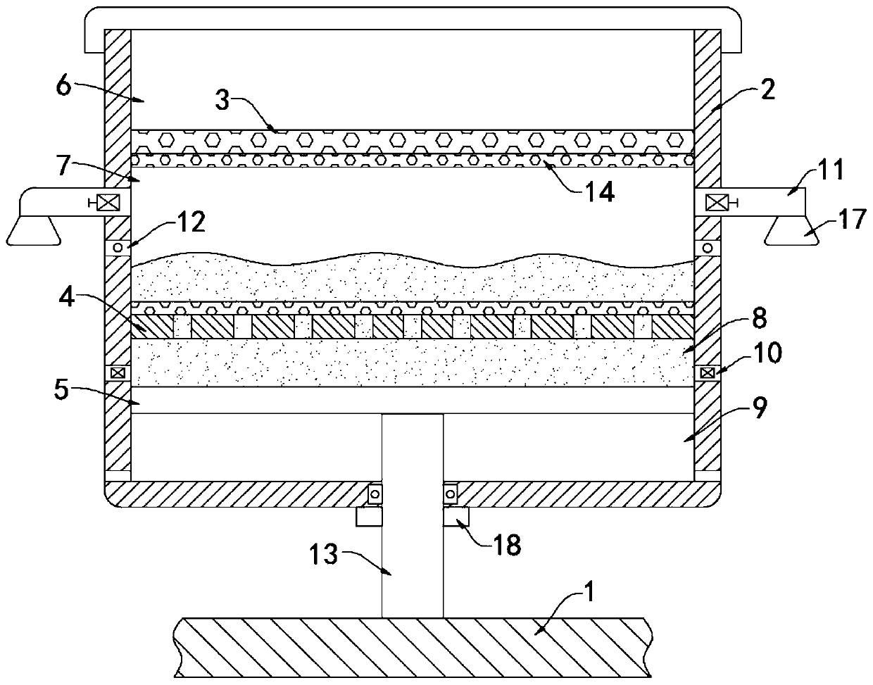 Efficient oxygenation type water body ecological restoration device