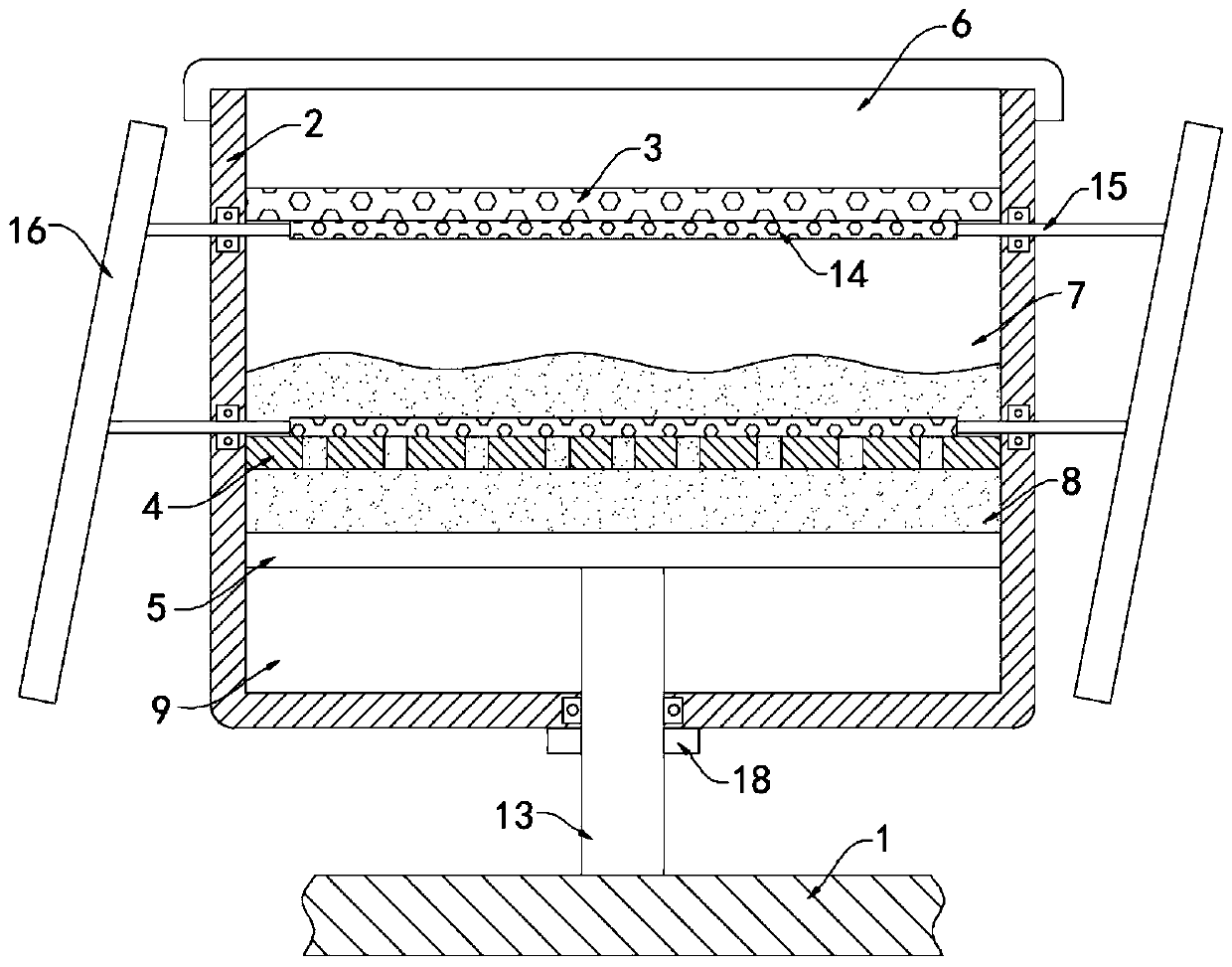 Efficient oxygenation type water body ecological restoration device