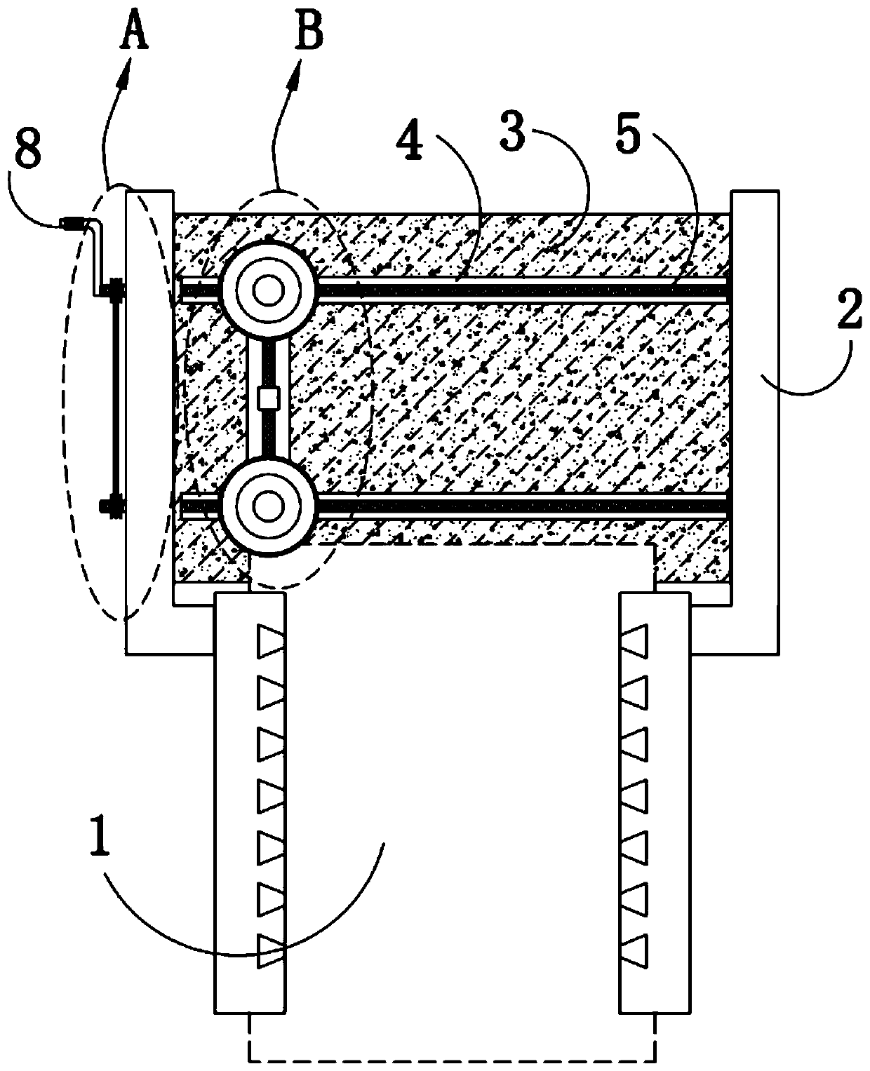 Trapezoidal shielding device for producing corrosion foil for lead-free electrolytic capacitor