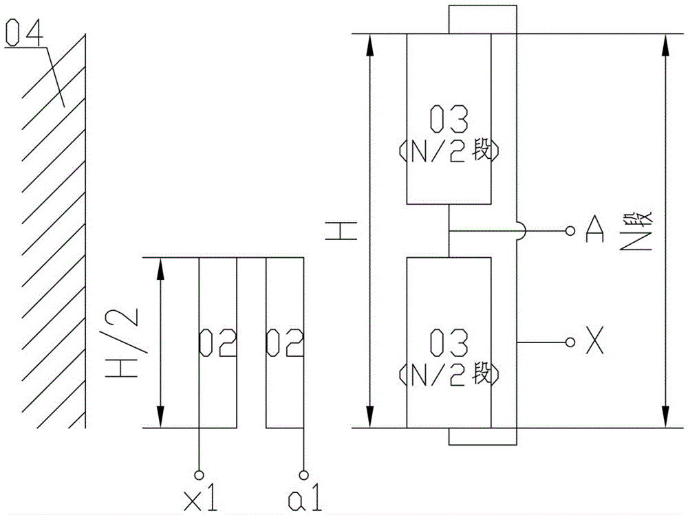 Axial double-split dry-type transformer coil structure with same connection groups and winding method