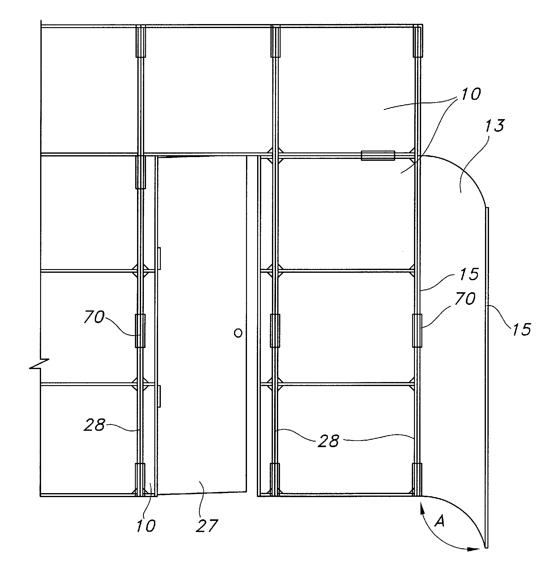 Temporary, non-load bearing wall assembly