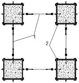 Device and method for controlling roof subsidence of goaf with beam-column composite structure