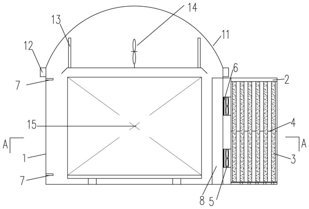 A drying device and method for continuously drying wood using solar energy