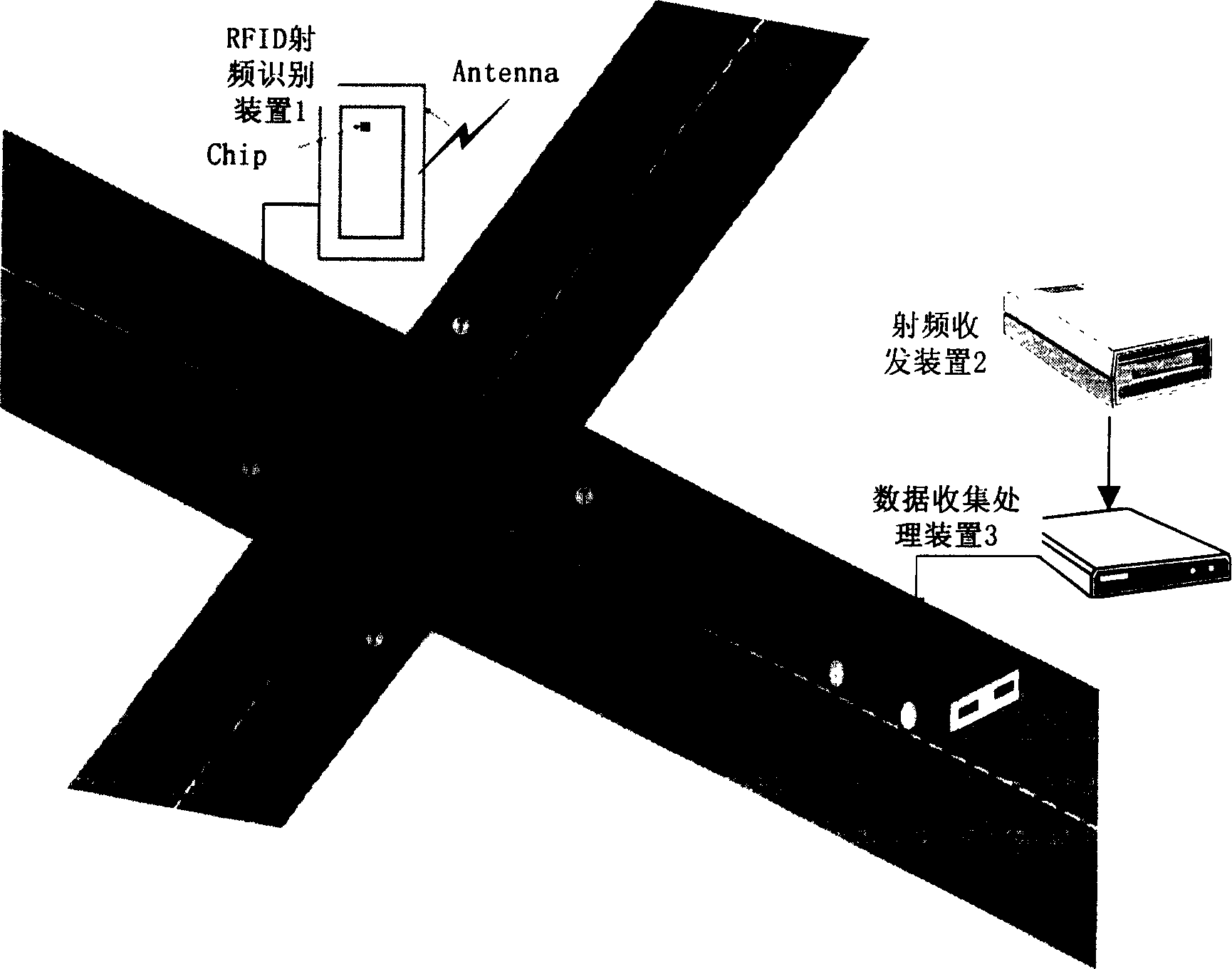 Motor vehicle positioning guidance system using RFID technology