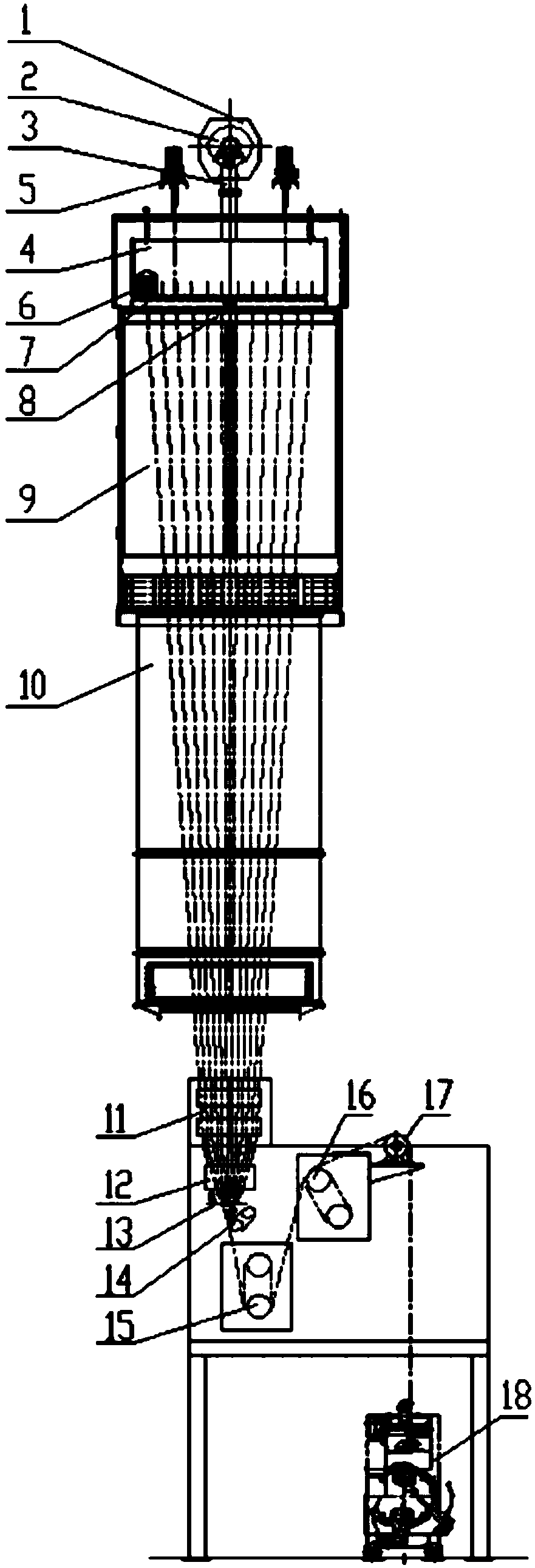 FDY filament spinning-pulling machine