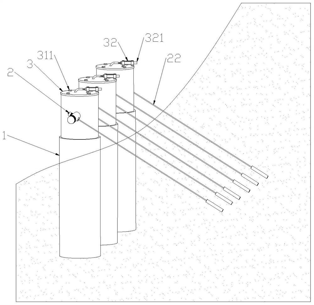 Anti-slide pile embedding device