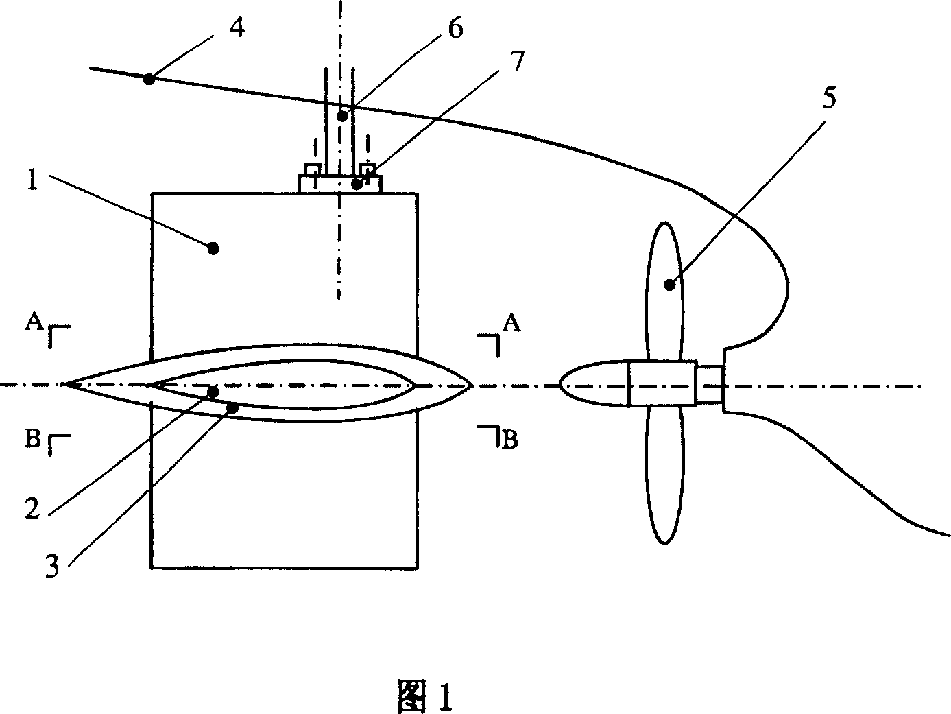 Cross anti-pitch rudder