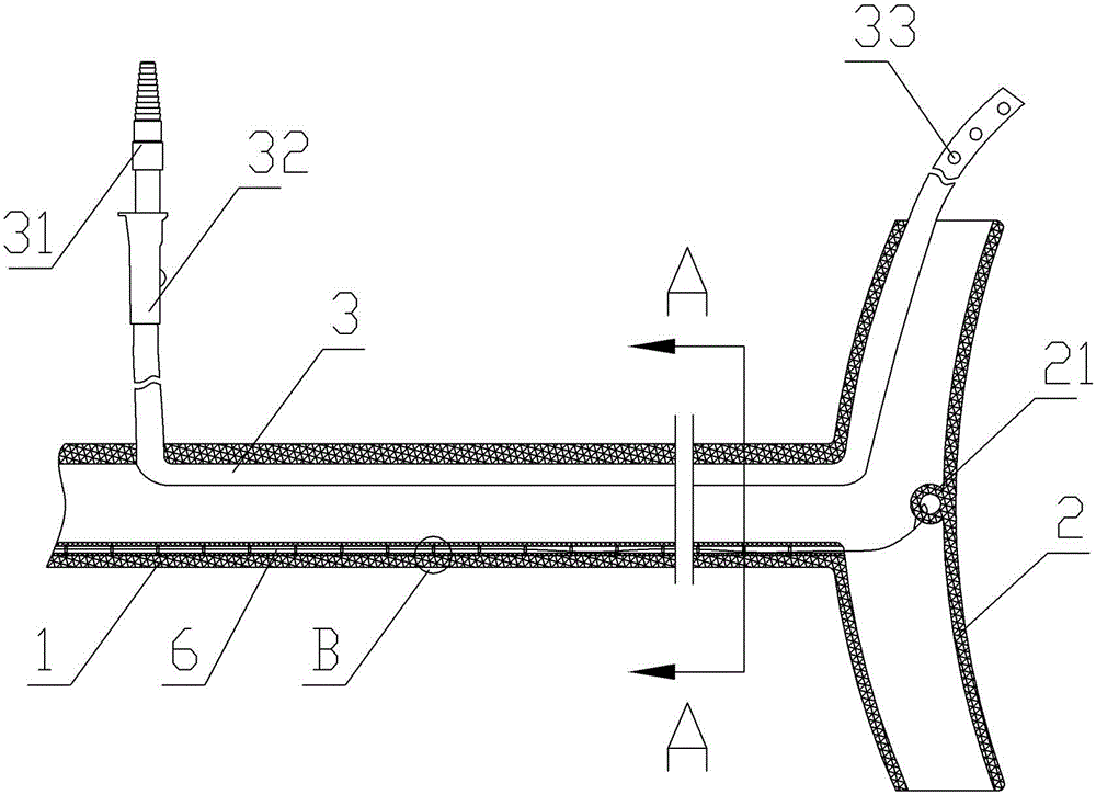 Double-lumen T tube