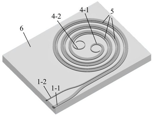 Spiral waveguide grating auxiliary reverse coupler type optical dispersion delay line