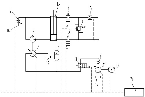 Oil cylinder energy recovery and regeneration system