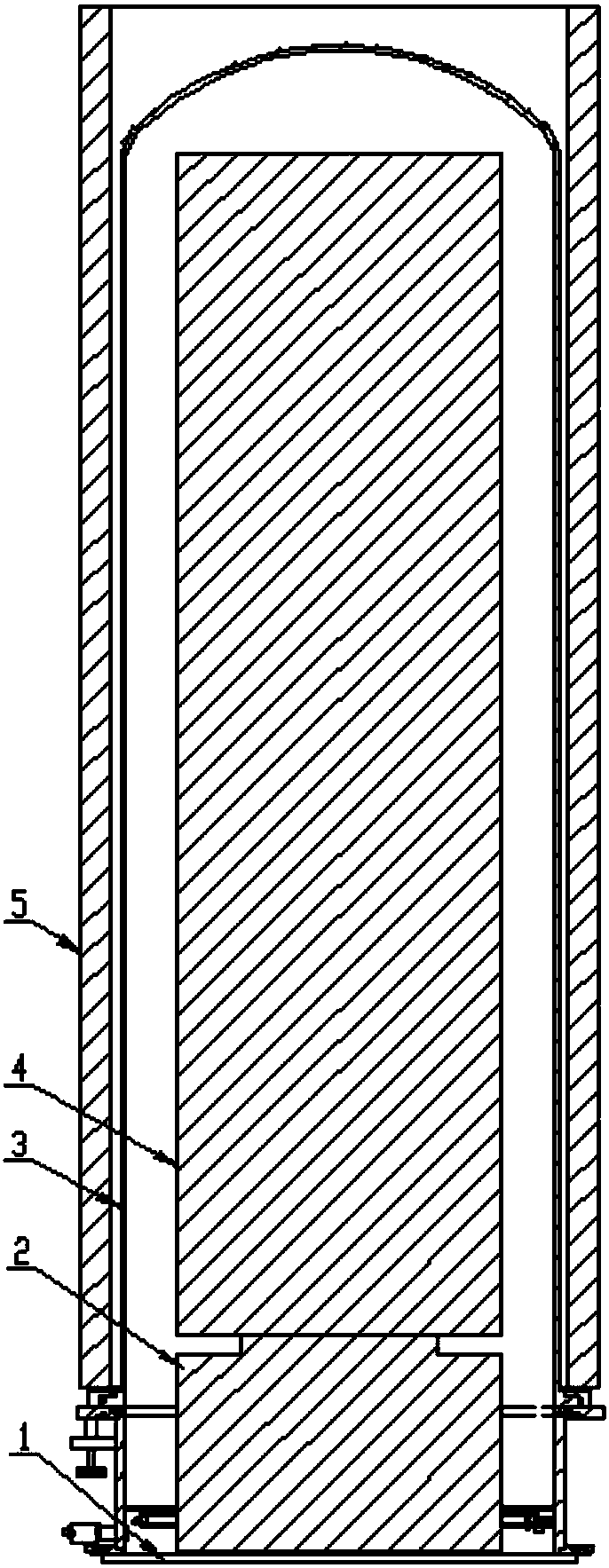 A vertical heat treatment device