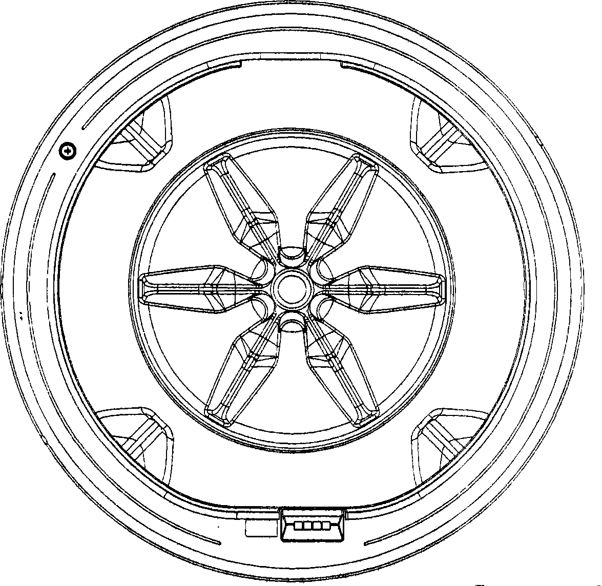 Washing machine having big and small wave wheels independently running