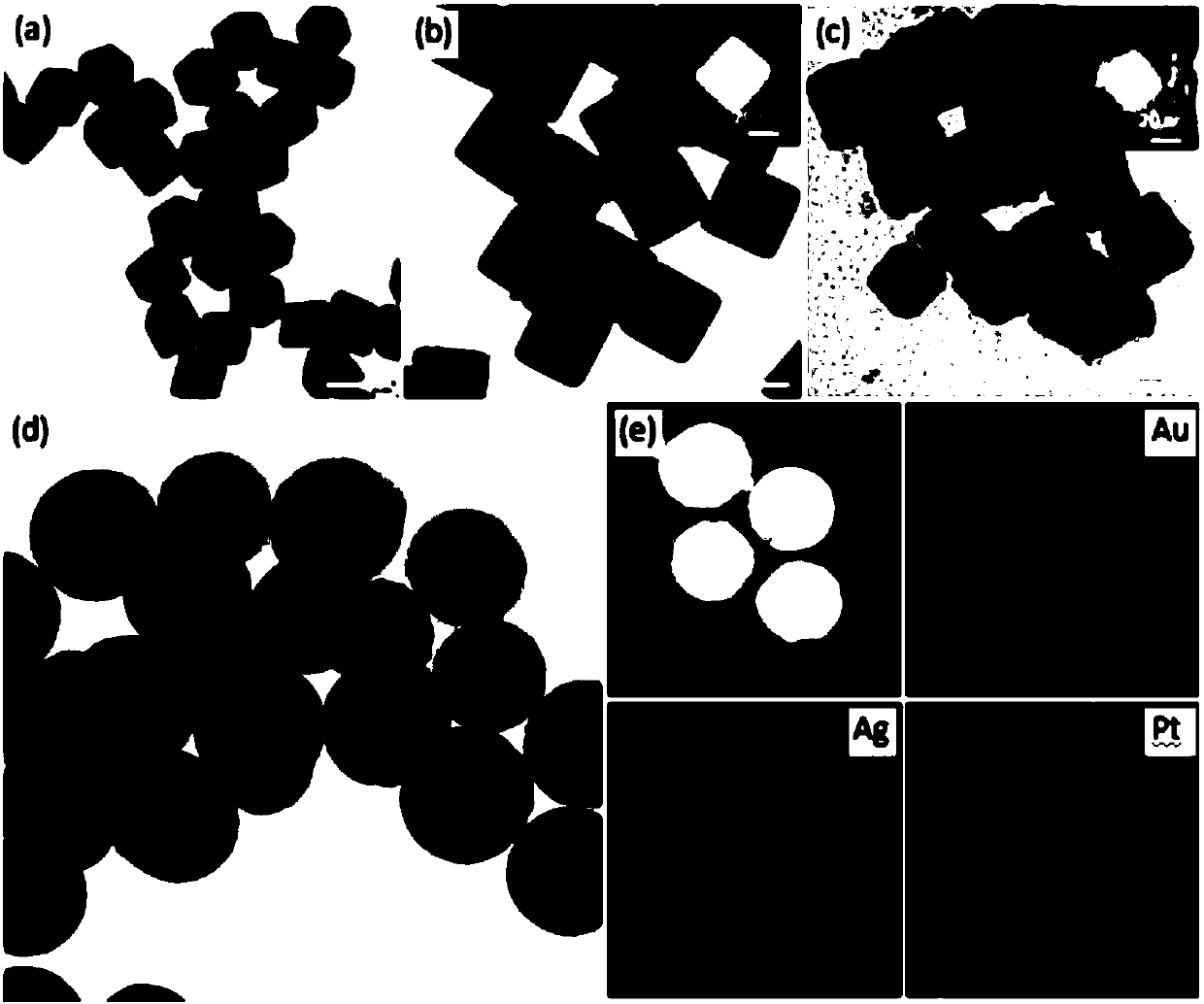 Three-dimensional porous gold-solver-platinum ternary alloy nanometer material as well as preparation method and application thereof