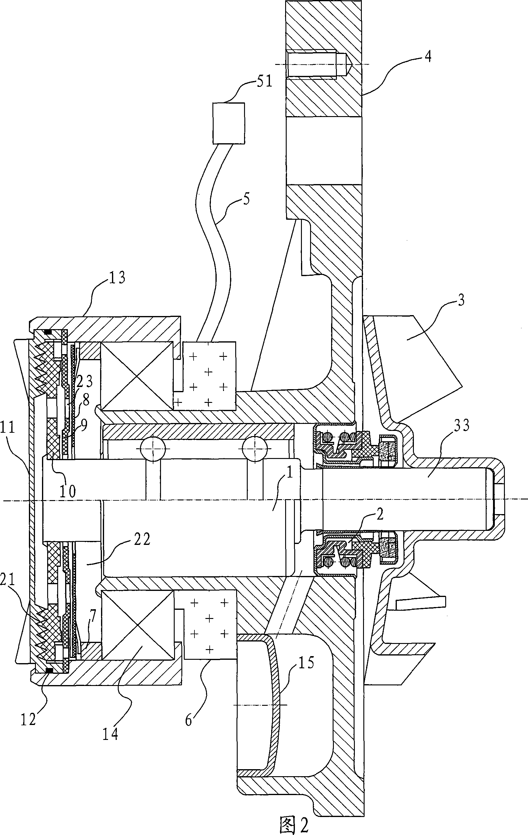 Electric silicon oil clutch water pump