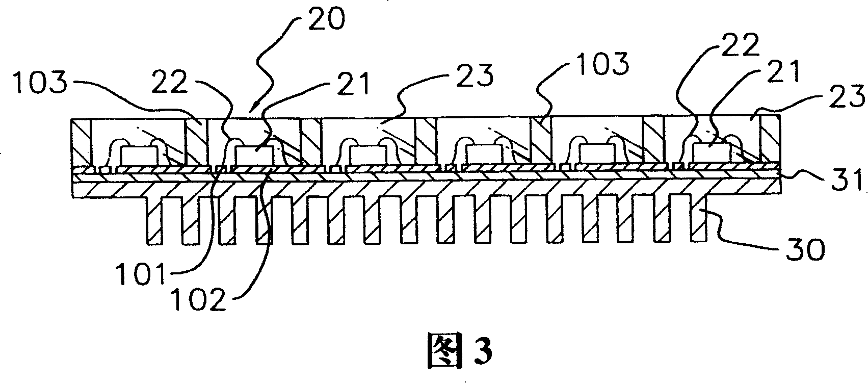 LED module with high-efficient radiation