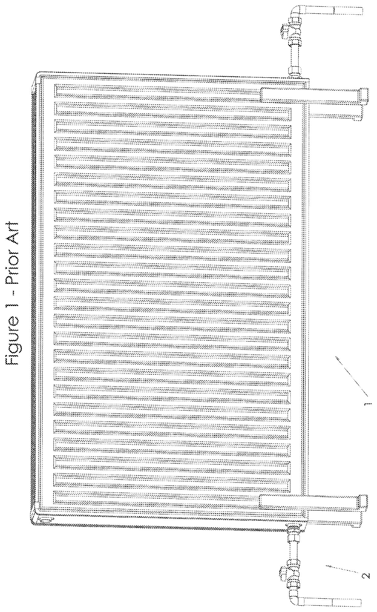 Variably heatable radiator