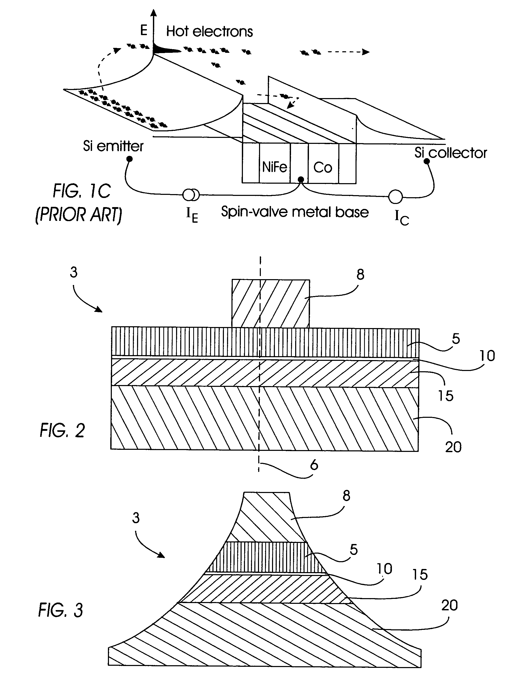 Spin valve transistor with stabilization and method for producing the same