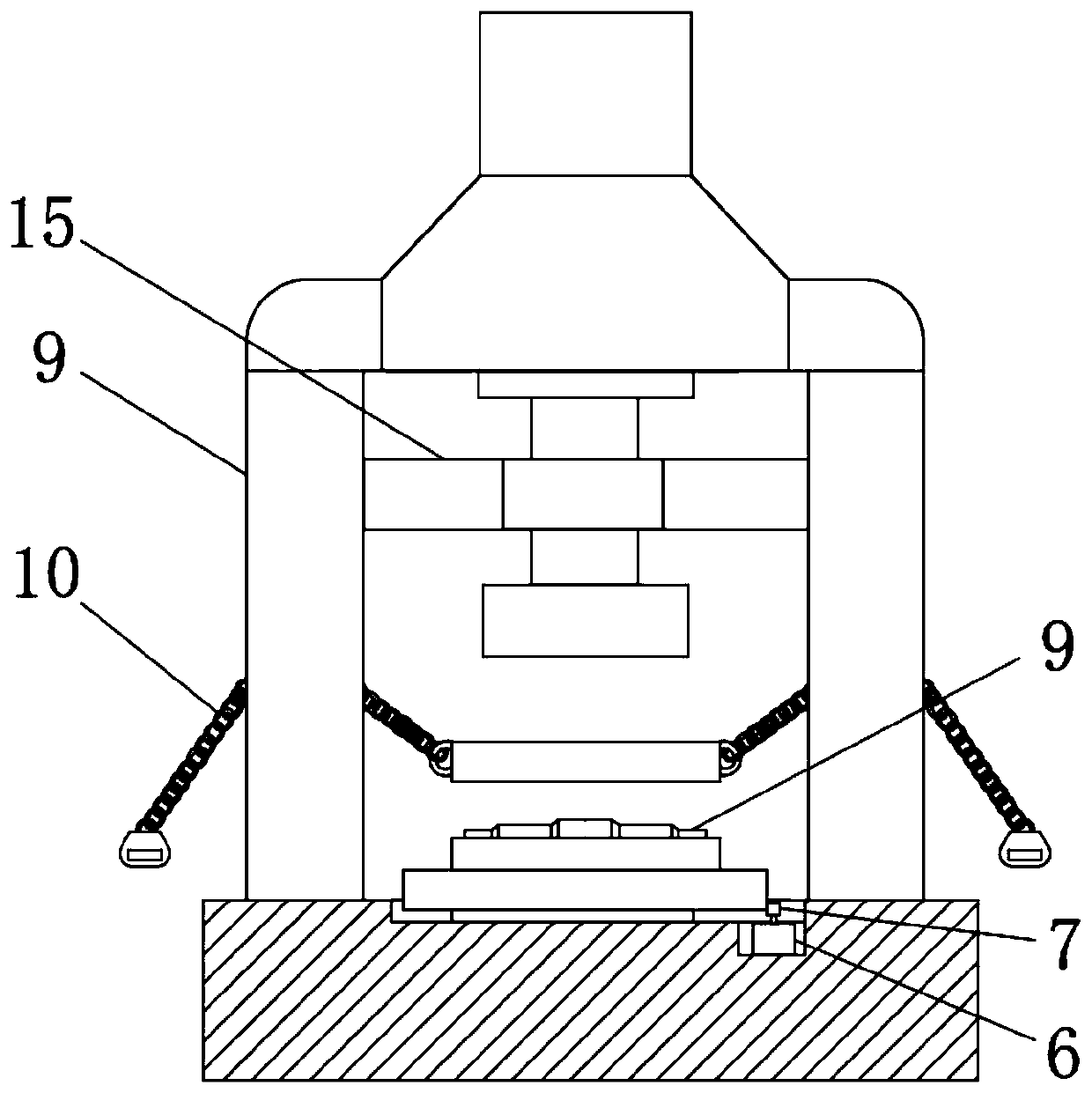 Forging device for input shaft of automobile transmission