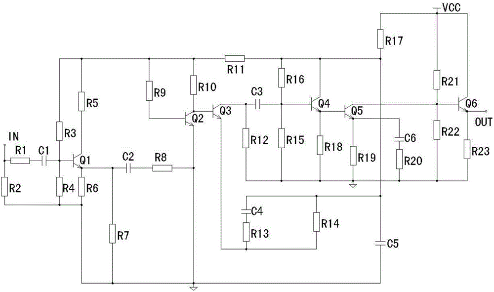 Video signal compensated amplifier for video monitoring