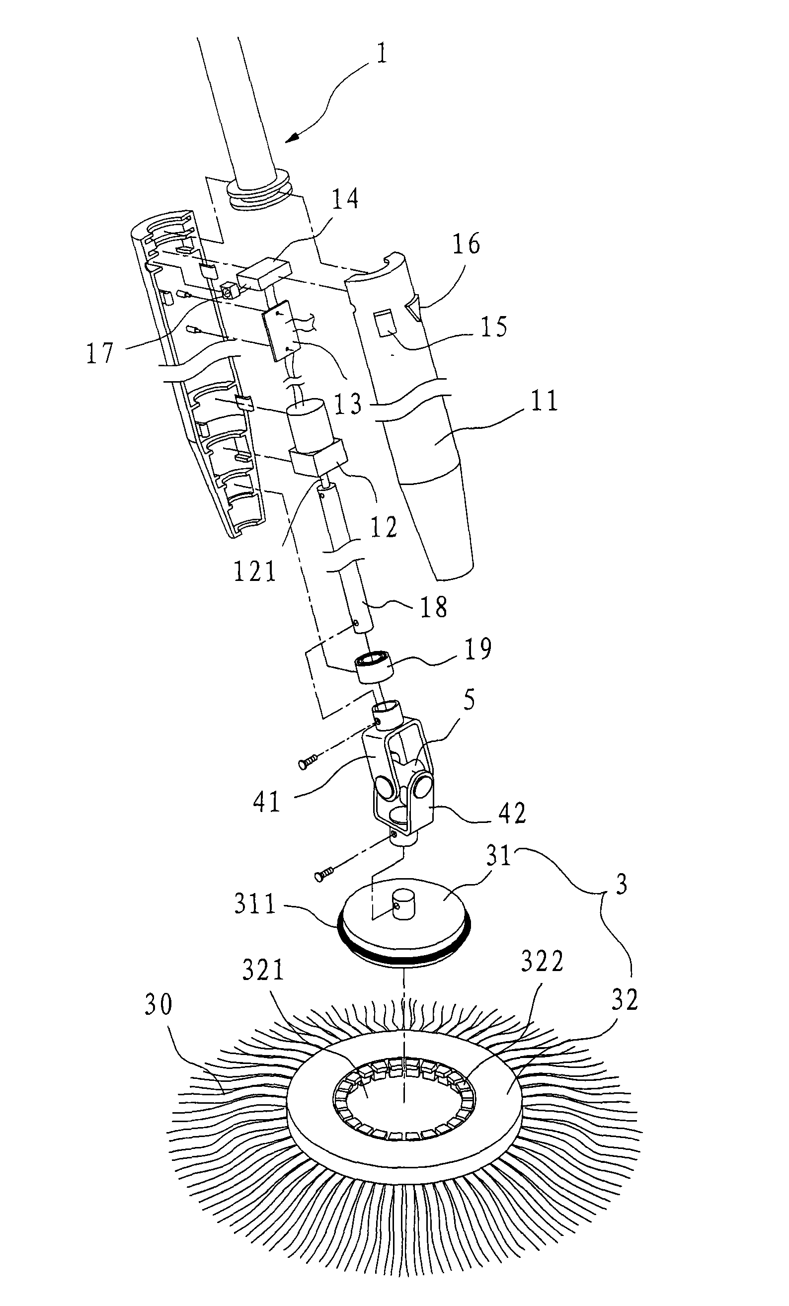 Mop and mop dehydration structure