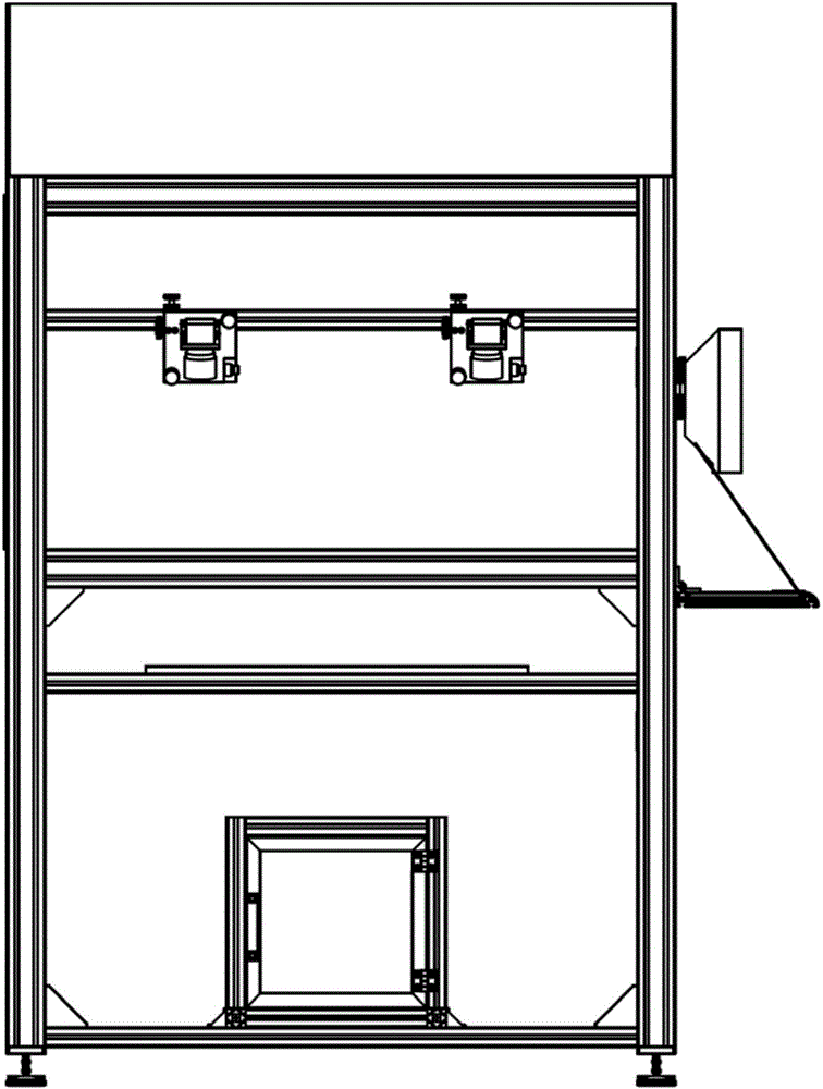 System for realizing automatic detection of electronic glass defects