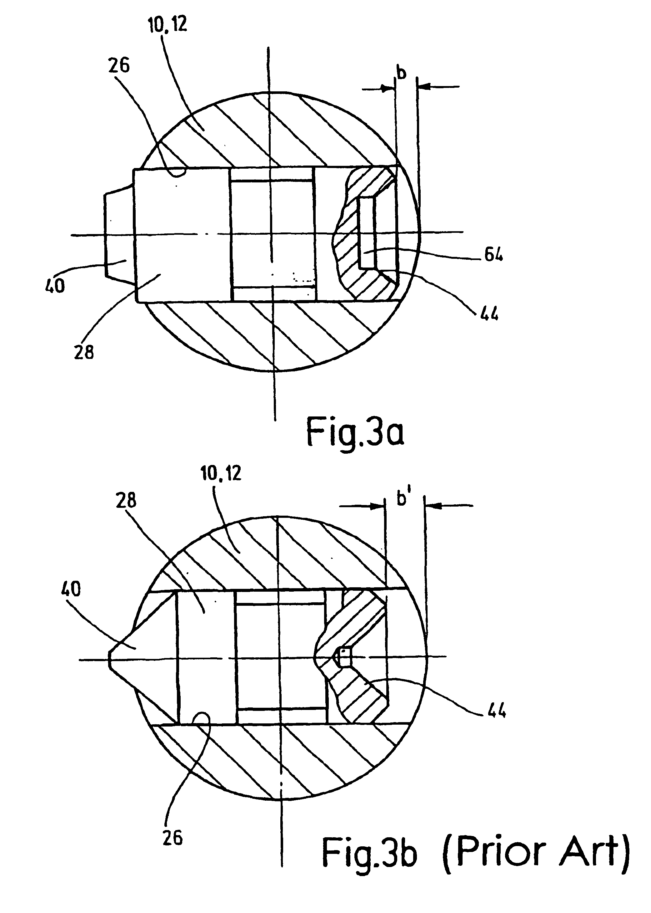 Device for connecting two components