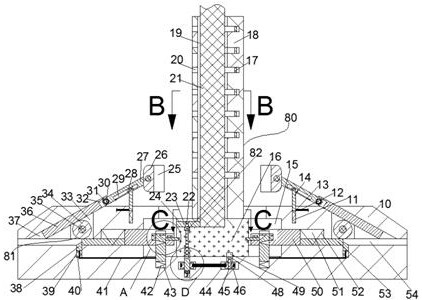 A communication pole with the function of anti-collision and injury reduction