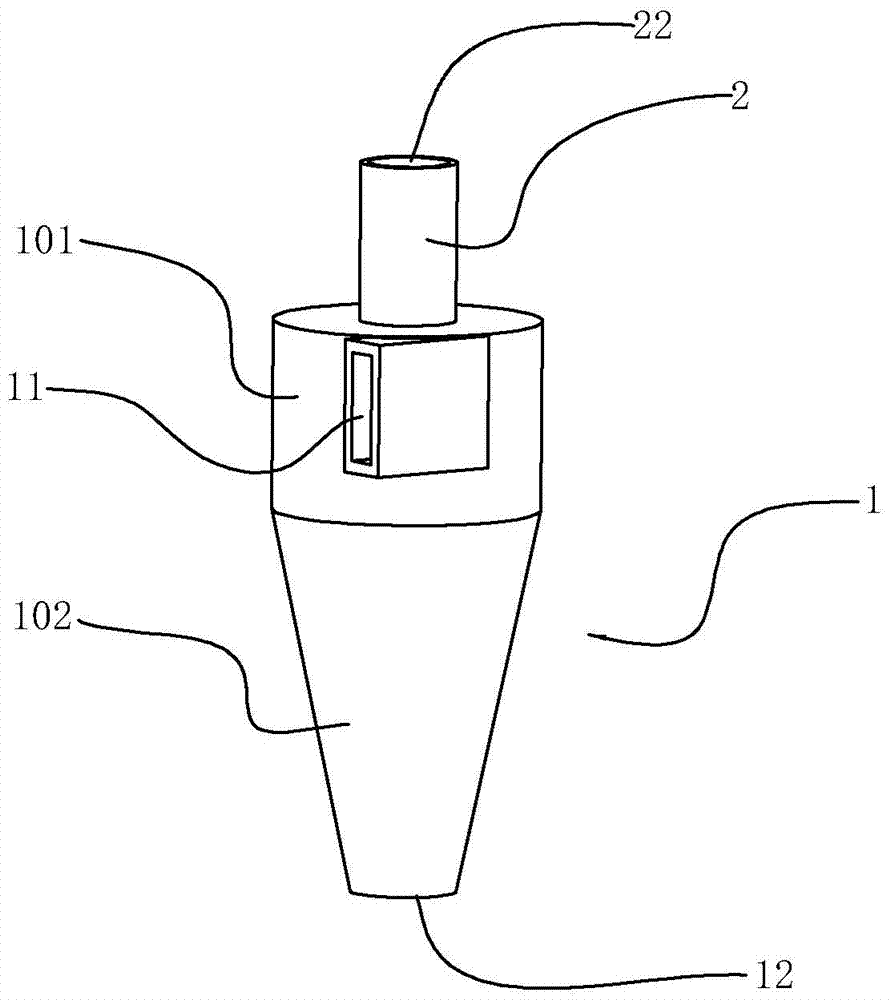 Cyclone for separating oil smoke in smoke ventilator