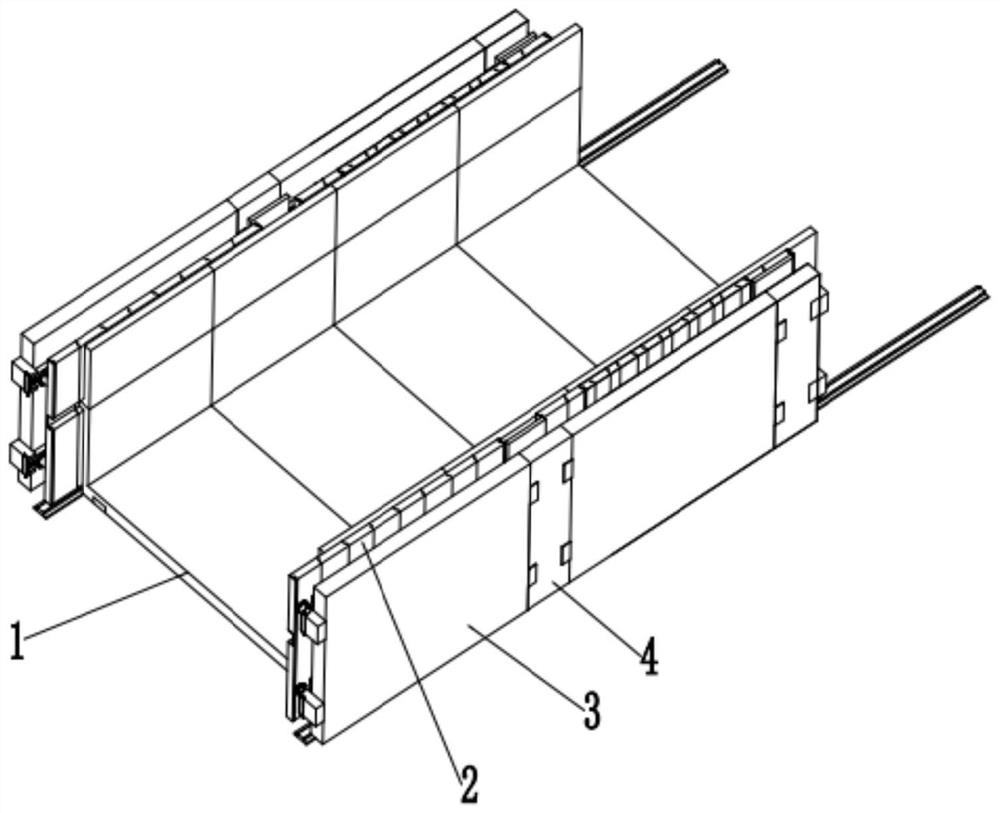 Curtain wall type side sealing device of sintering machine trolley