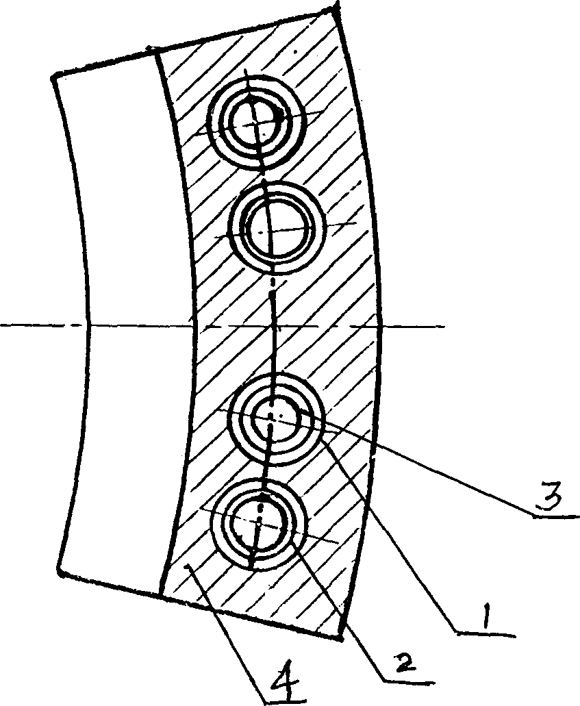 Production method of built-in water-cooling channel cast steel component