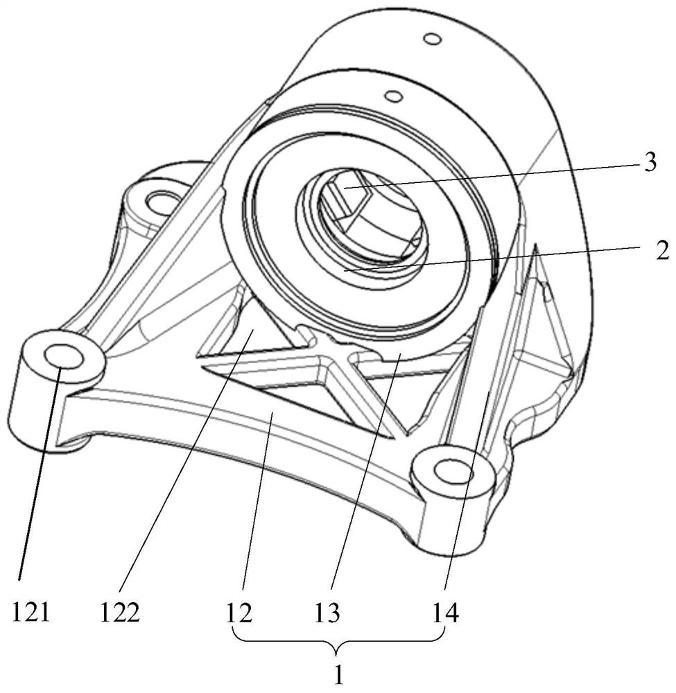 Fixing support of automobile driving shaft