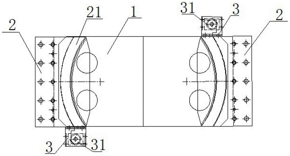 A double worktable exchange mechanism of a machining center