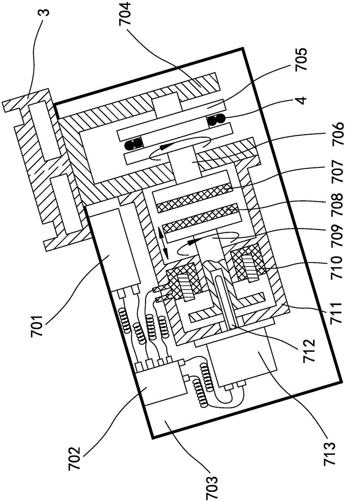 Small-sized electromagnetic clutch dragging type launching ejection device of unmanned aircraft