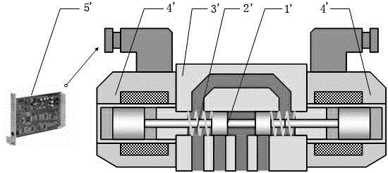 Electrohydraulic proportioning valve capable of correcting chucking faults by utilizing electromagnetic attraction force