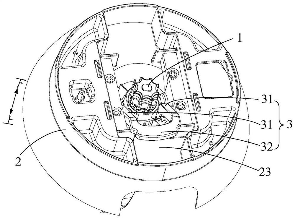 Food processor and knife group mounting structure and stirring cup thereof