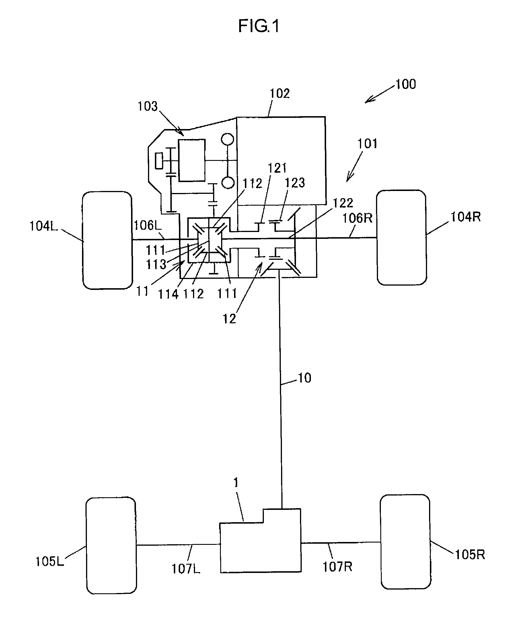 Vehicle driving force distribution device